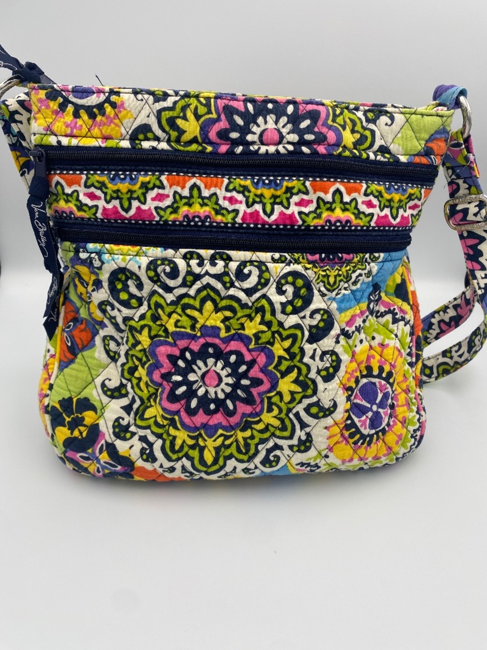 Vera Bradley 3 Zipper Hipster Crossbody Retired Bohemian Pattern